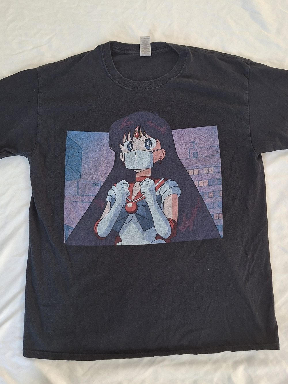 Gildan Sailor Moon Sailor Mars Heavy Cotton Men's Black Heavyweight Tee L
Gently